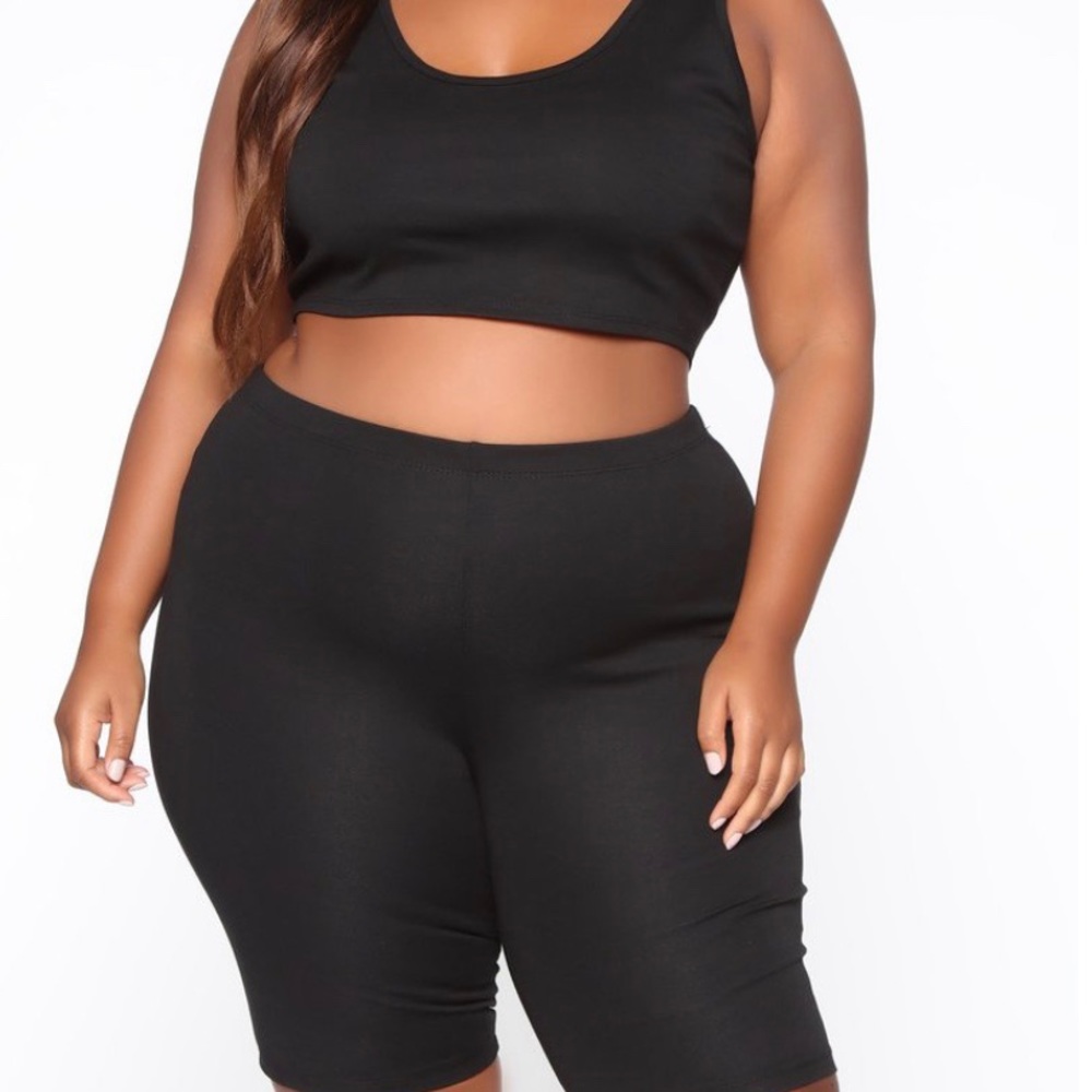 Fashion Nova Curve Bondoc Biker Short Set